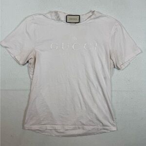 Gucci Ivory Tee with Logo Accent